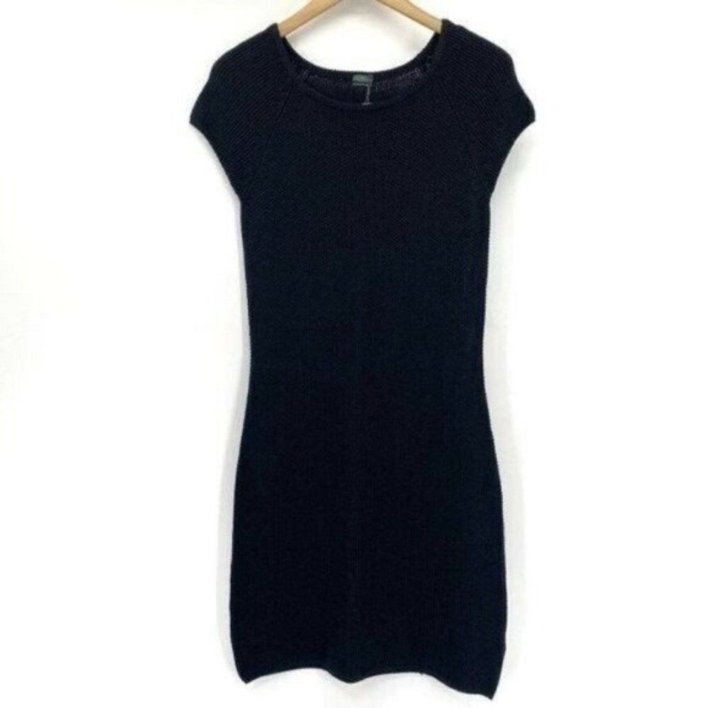 Sartoria Benetton Black Knit Lightweight Pullover Upcycled Knit Medium Dress NWT